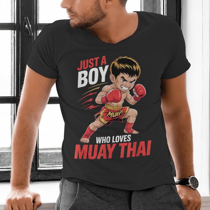Boys Muay Thai Men's V-Neck T-Shirt Boys Muay Thai Men's V-Neck T-Shirt