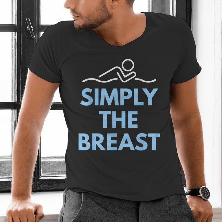 Breaststroke Swimming SwimmerShirt Men's V-Neck T-Shirt