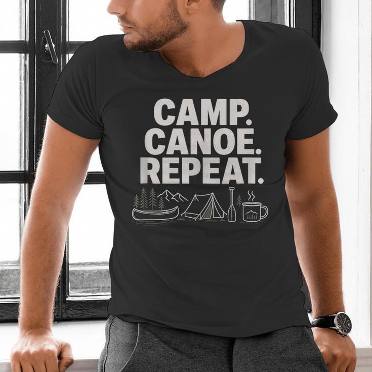 Camp Canoe Repeat Outdoor Adventure Men's V-Neck T-Shirt