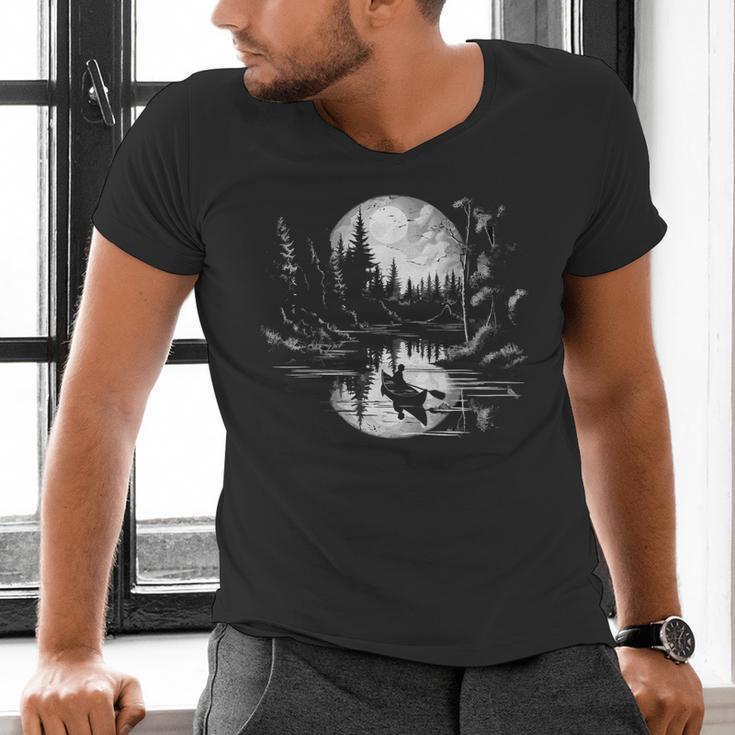 Canoe Canadian Canoeists Nature Canoe Men's V-Neck T-Shirt