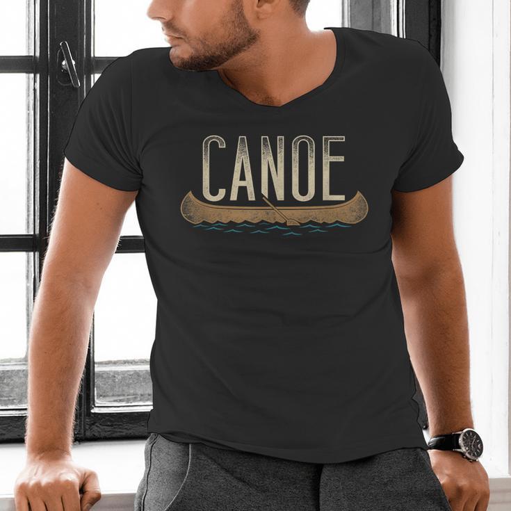 Canoe Canoeing Vintage Canoe Men's V-Neck T-Shirt