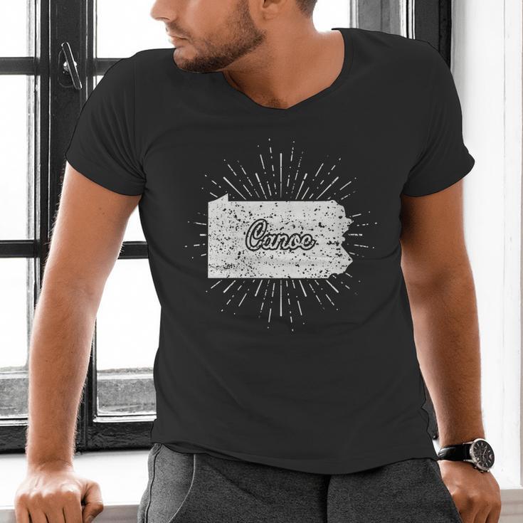 Canoe Pennsylvania Men's V-Neck T-Shirt Canoe Pennsylvania Men's V-Neck T-Shirt