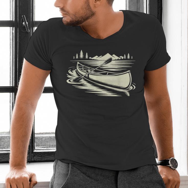 Canoe Tripper Loading Portage Pack First Light Men's V-Neck T-Shirt