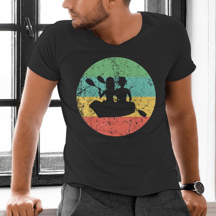 Canoeing Shirt Vintage Retro Canoe Men's V-Neck T-Shirt