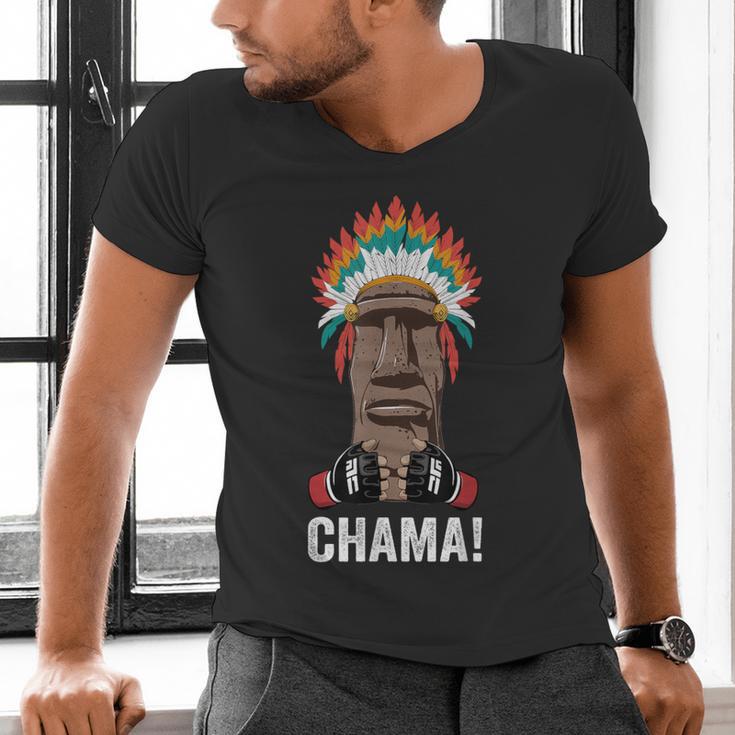 Chama Fighter MMA Fan JJB Boxing Muay Thai Kickboxing Men's V-Neck T-Shirt Chama Fighter MMA Fan JJB Boxing Muay Thai Kickboxing Men's V-Neck T-Shirt