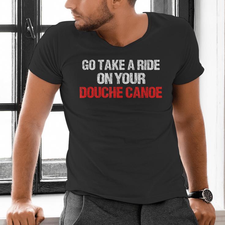 Douche Canoe Vulgar Profanity T-Shirt Men's V-Neck T-Shirt
