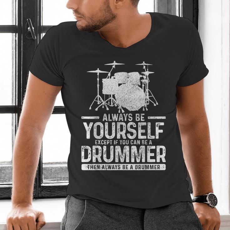 Drummer Drum Kit Saying Drummer Men's V-Neck T-Shirt Drummer Drum Kit Saying Drummer Men's V-Neck T-Shirt