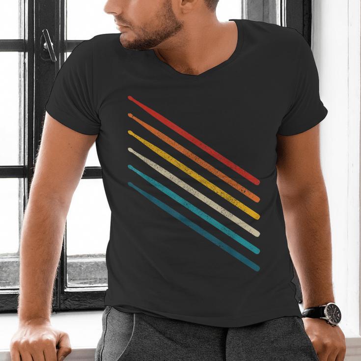 Drummer Drum Kit Vintage Retro Drummer Men's V-Neck T-Shirt Drummer Drum Kit Vintage Retro Drummer Men's V-Neck T-Shirt