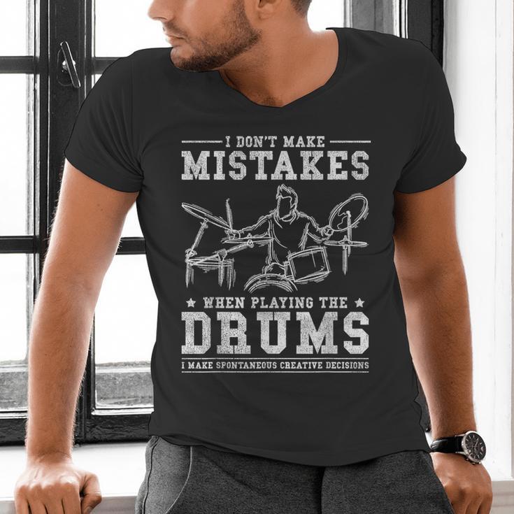 Drummer Music Drum Kit Men's V-Neck T-Shirt