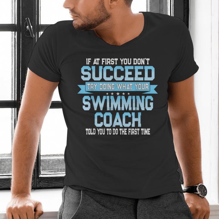 Fun Swimming Coach Meme Swimmer Saying Men's V-Neck T-Shirt Fun Swimming Coach Meme Swimmer Saying Men's V-Neck T-Shirt