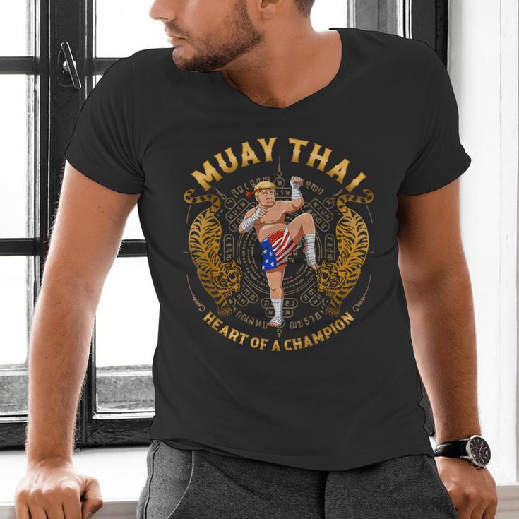 Heart Of a Champion Kickboxing And Muay Thai Trump Men's V-Neck T-Shirt