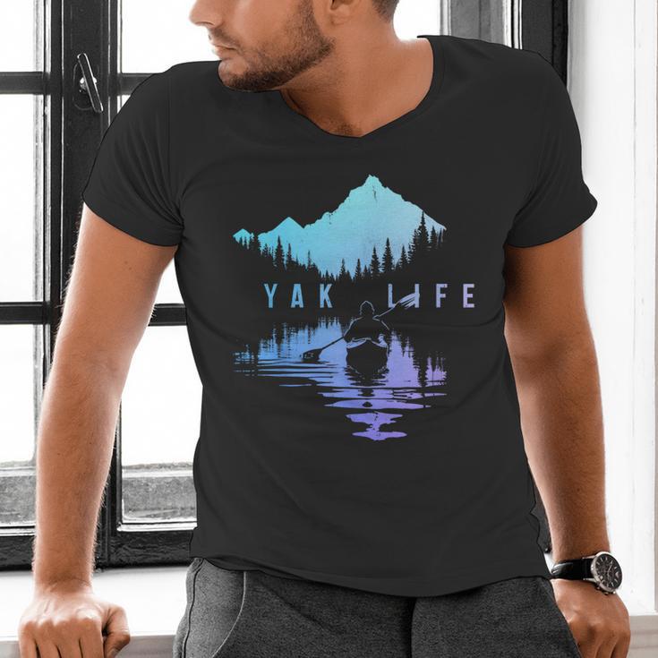 Kayak Kayak Vintage Mountains Canoe Kayak Men's V-Neck T-Shirt Kayak Kayak Vintage Mountains Canoe Kayak Men's V-Neck T-Shirt