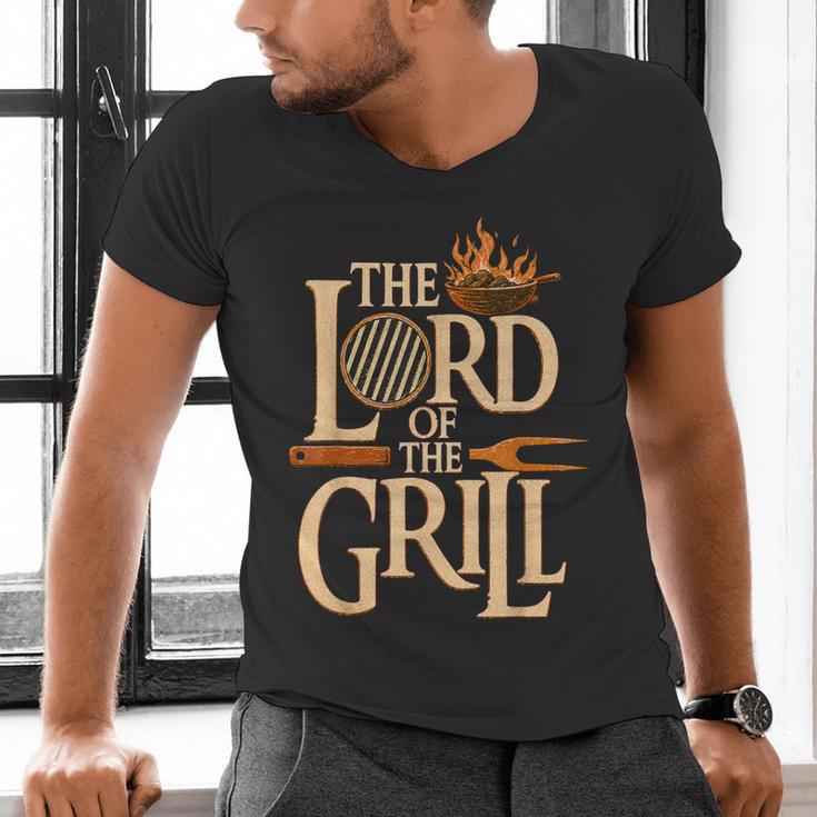 Lord Of The Grill BBQ Daddy Nerd Dad Men's V-Neck T-Shirt Lord Of The Grill BBQ Daddy Nerd Dad Men's V-Neck T-Shirt
