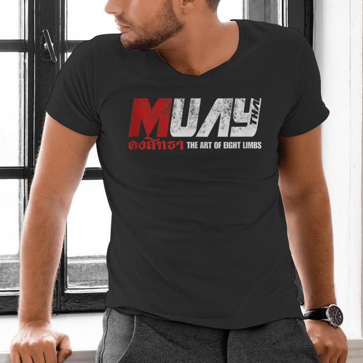 Martial Arts Muay Thai Men's V-Neck T-Shirt