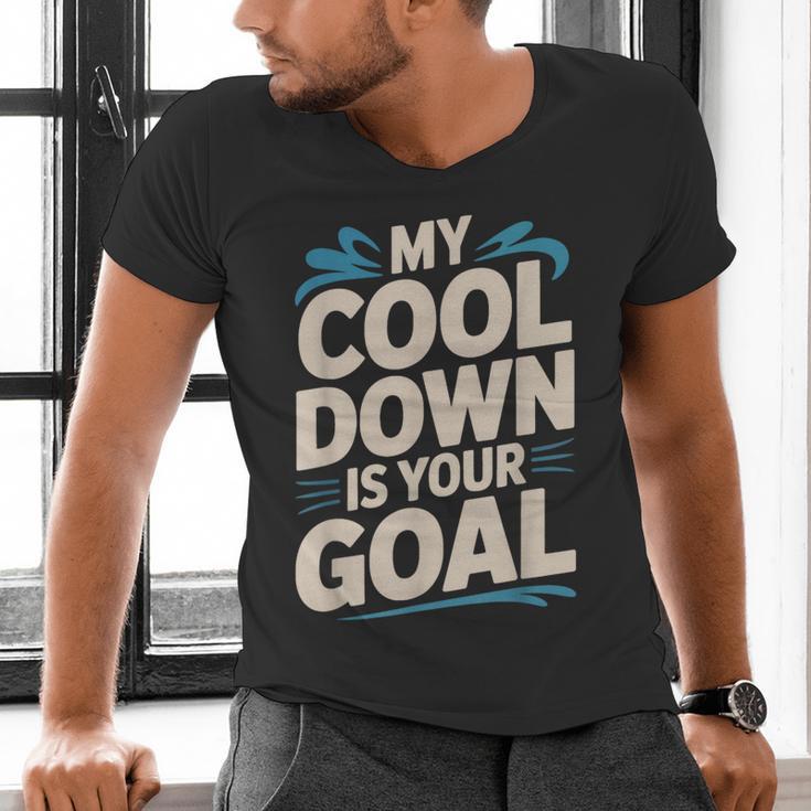 Masters Swimmer Cool Down Workout Humor Bold Swimming Men's V-Neck T-Shirt