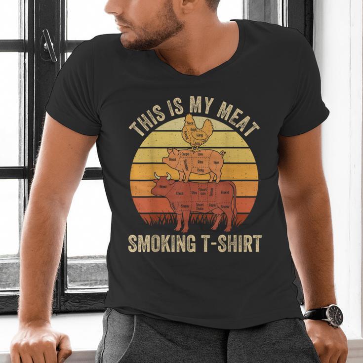 This Is My Meat Smoking Tee BBQ Dad Barbeque Smoker Men's V-Neck T-Shirt This Is My Meat Smoking Tee BBQ Dad Barbeque Smoker Men's V-Neck T-Shirt