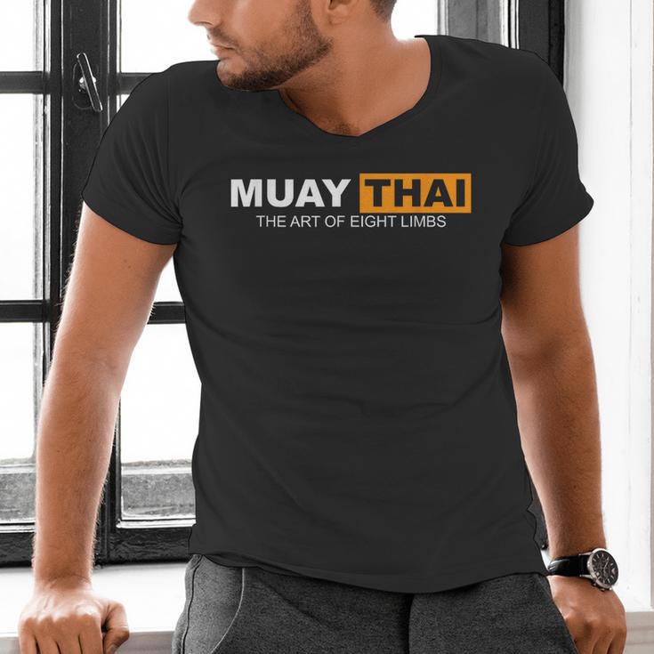 Muay Thai The Art Of Eight Limbs Kickboxing And MMA Fighter Men's V-Neck T-Shirt Muay Thai The Art Of Eight Limbs Kickboxing And MMA Fighter Men's V-Neck T-Shirt