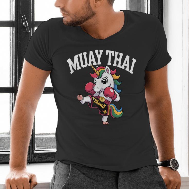 Muay Thai Art For Girls Kids Women Mixed Martial Arts Men's V-Neck T-Shirt
