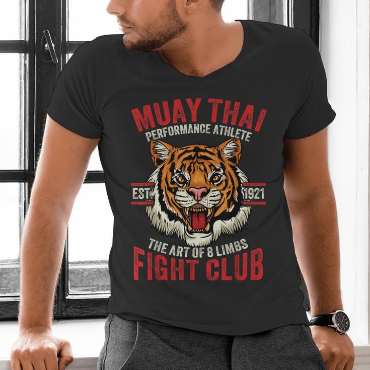 Muay Thai Thai Boxing Men's V-Neck T-Shirt