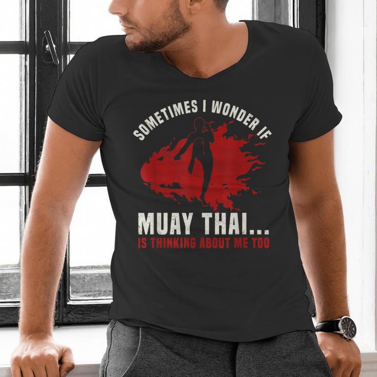 Muay Thai Boxing Teacher Kickboxing Martial Arts Instructor Men's V-Neck T-Shirt Muay Thai Boxing Teacher Kickboxing Martial Arts Instructor Men's V-Neck T-Shirt