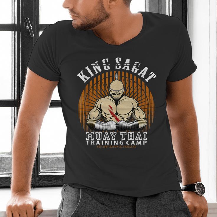 Muay Thai Boxing Training Gym Sagat Training Camp Men's V-Neck T-Shirt