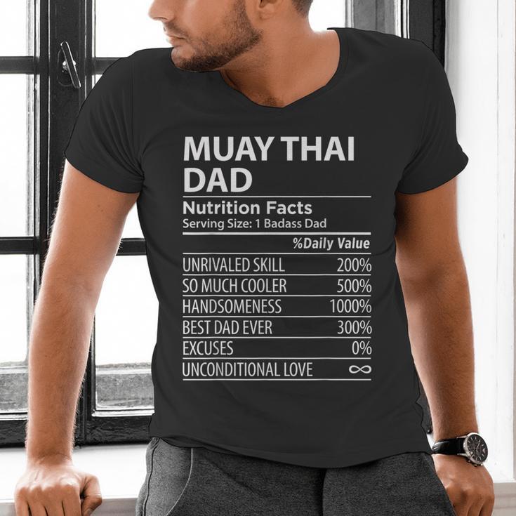 Muay Thai Dad Nutrition Facts Muay Thai Dad Men's V-Neck T-Shirt