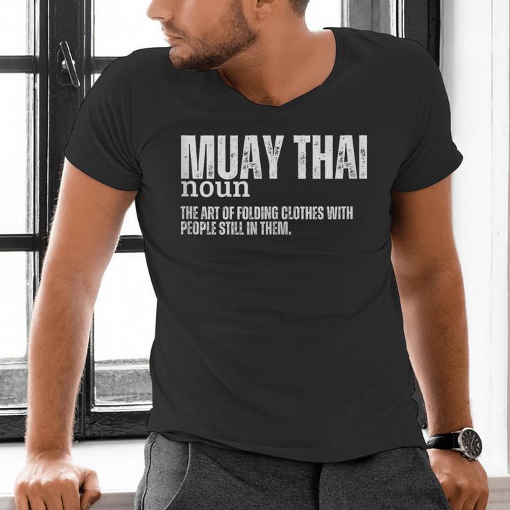 Muay Thai Definition Muay Thai Men's V-Neck T-Shirt