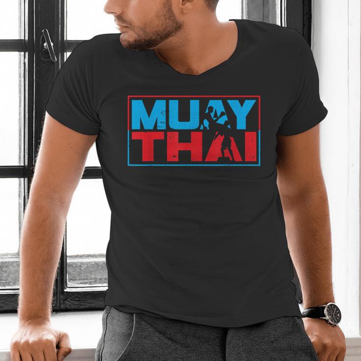 Muay Thai Fighter Boxing Martial Arts Hobby Men's V-Neck T-Shirt