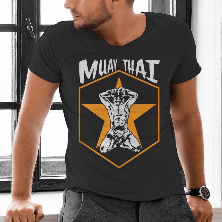 Muay Thai Fighter Sleeveless Men's V-Neck T-Shirt