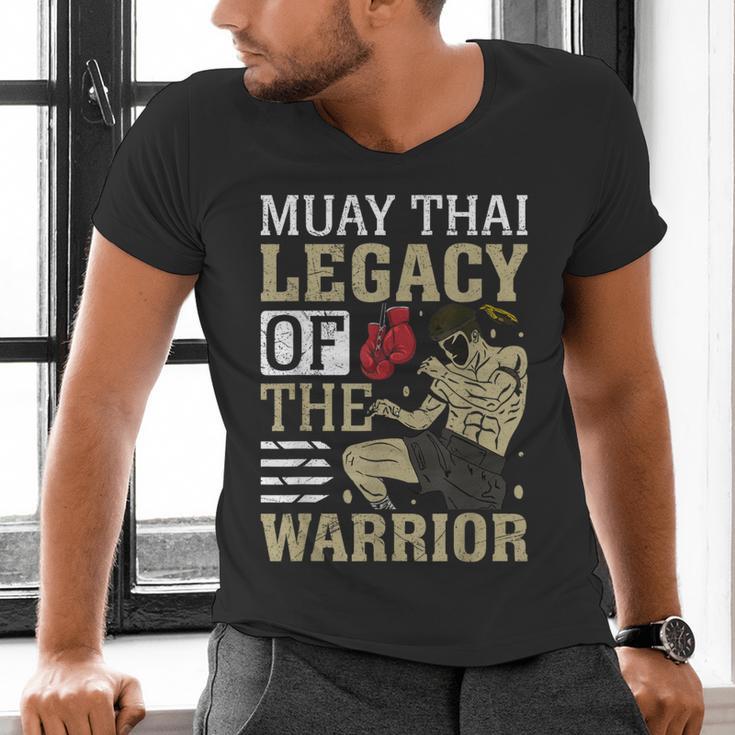 Muay Thai Legacy Of The Warrior Muay Thai Men's V-Neck T-Shirt Muay Thai Legacy Of The Warrior Muay Thai Men's V-Neck T-Shirt