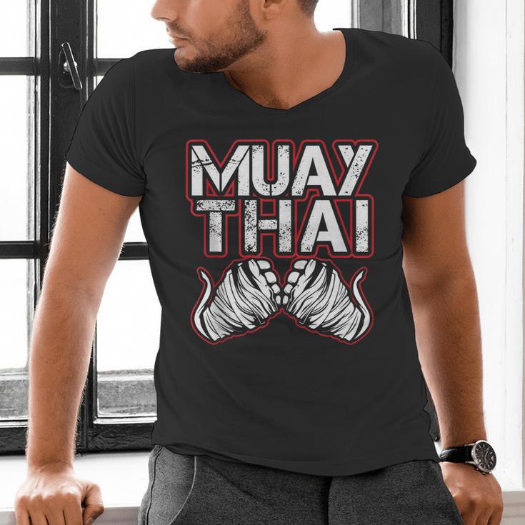 Muay Thai Lover For Fight Fans Men's V-Neck T-Shirt