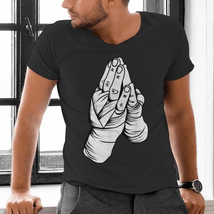 Muay Thai Martial Arts Combat Boxing Sport Men's V-Neck T-Shirt