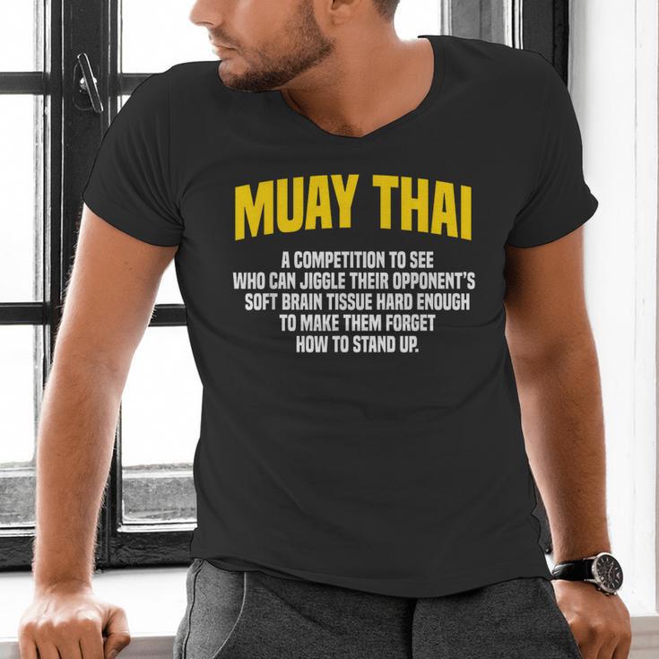 Muay Thai Martial Arts Combat Sports Men's V-Neck T-Shirt Muay Thai Martial Arts Combat Sports Men's V-Neck T-Shirt