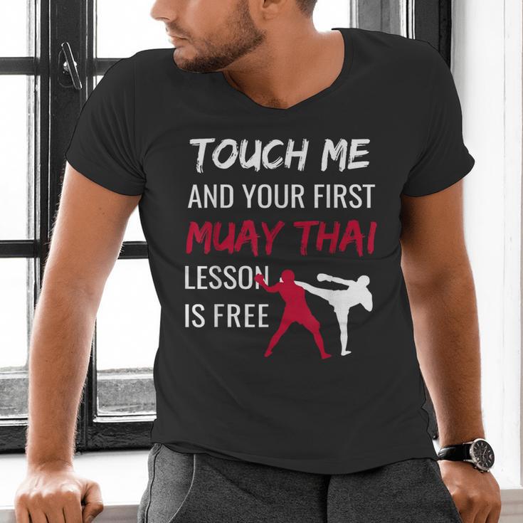 Muay Thai Martial Arts Combat Sports Self Defense Men's V-Neck T-Shirt Muay Thai Martial Arts Combat Sports Self Defense Men's V-Neck T-Shirt