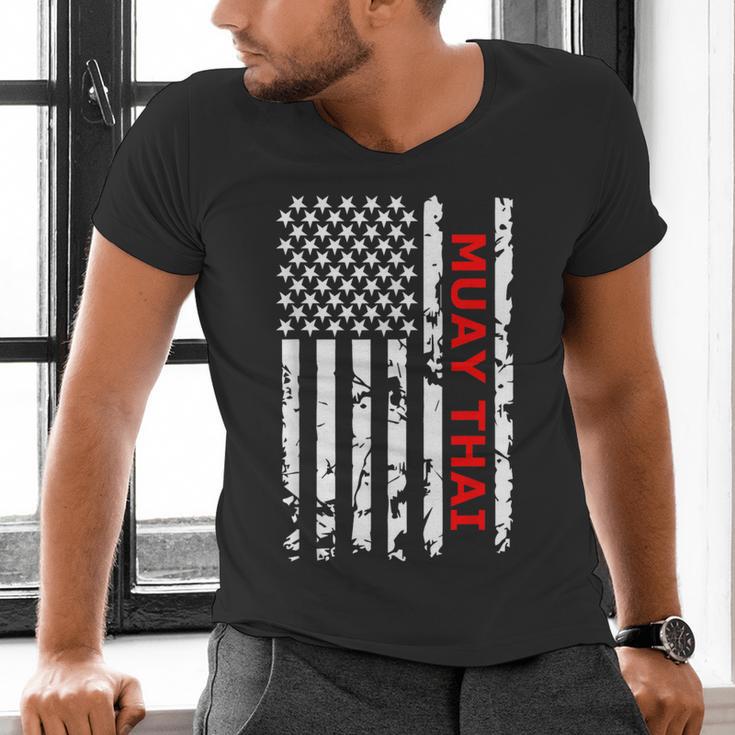 Muay Thai Martial Arts Men's V-Neck T-Shirt