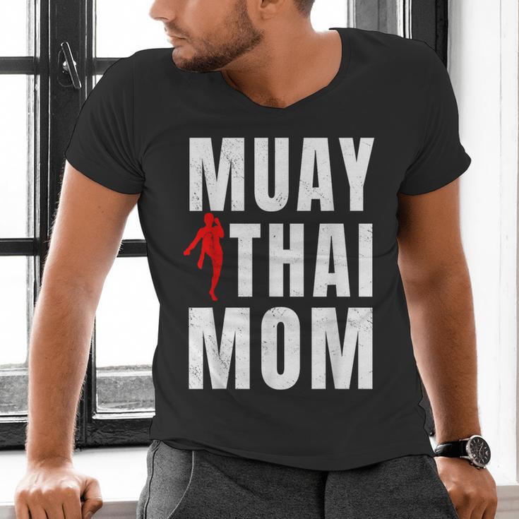 Muay Thai Mom Martial Artis Combat Sports Mother's Day Men's V-Neck T-Shirt Muay Thai Mom Martial Artis Combat Sports Mother's Day Men's V-Neck T-Shirt
