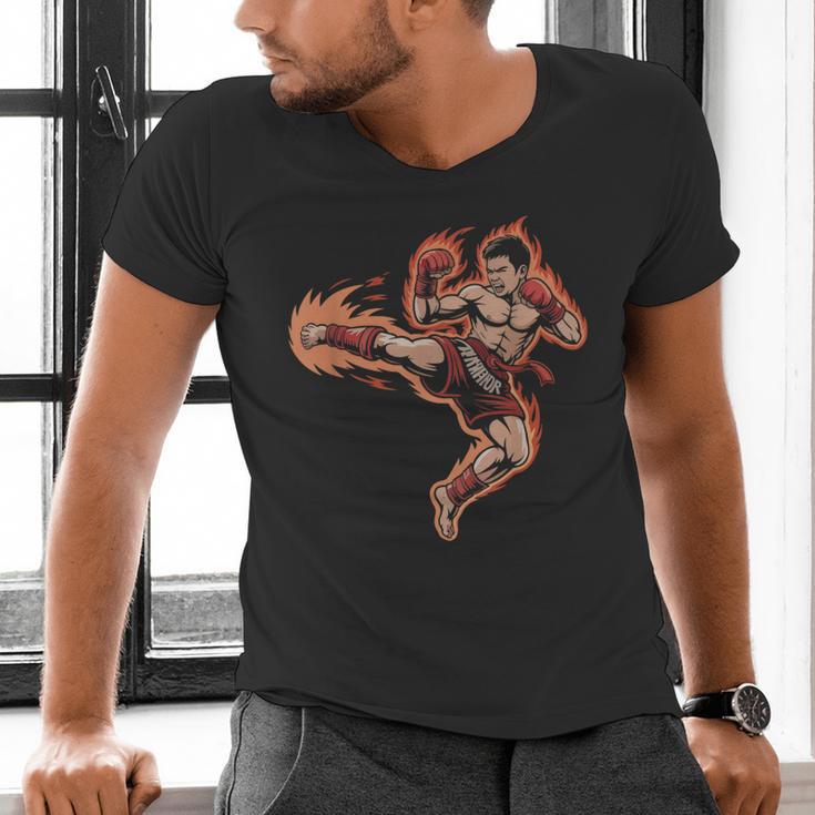 Muay Thai Mongkol Headband Minimal Clean Art Fighter Men's V-Neck T-Shirt Muay Thai Mongkol Headband Minimal Clean Art Fighter Men's V-Neck T-Shirt