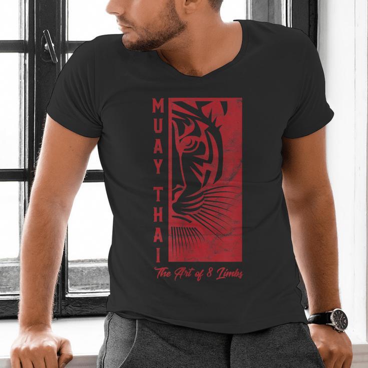 Muay Thai Tiger Art Of 8 Limbs Kickboxing Shirt Men's V-Neck T-Shirt Muay Thai Tiger Art Of 8 Limbs Kickboxing Shirt Men's V-Neck T-Shirt