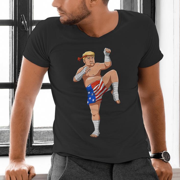 Muay Thai Trump Make Muay Thai Great Again Men's V-Neck T-Shirt Muay Thai Trump Make Muay Thai Great Again Men's V-Neck T-Shirt