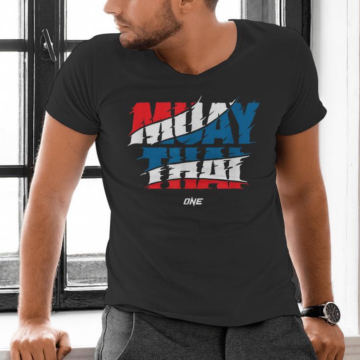 Official ONE Muay Thai Flag Men's V-Neck T-Shirt