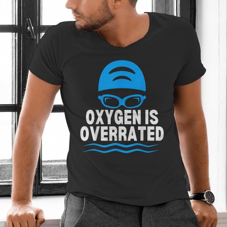 Oxygen Is Overrated Swimming Swim Men's V-Neck T-Shirt Oxygen Is Overrated Swimming Swim Men's V-Neck T-Shirt