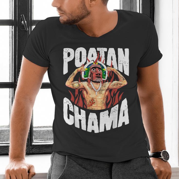 POATAN CHAMA MMA Fan JJB Boxing Muay Thai Kickboxing Men's V-Neck T-Shirt POATAN CHAMA MMA Fan JJB Boxing Muay Thai Kickboxing Men's V-Neck T-Shirt