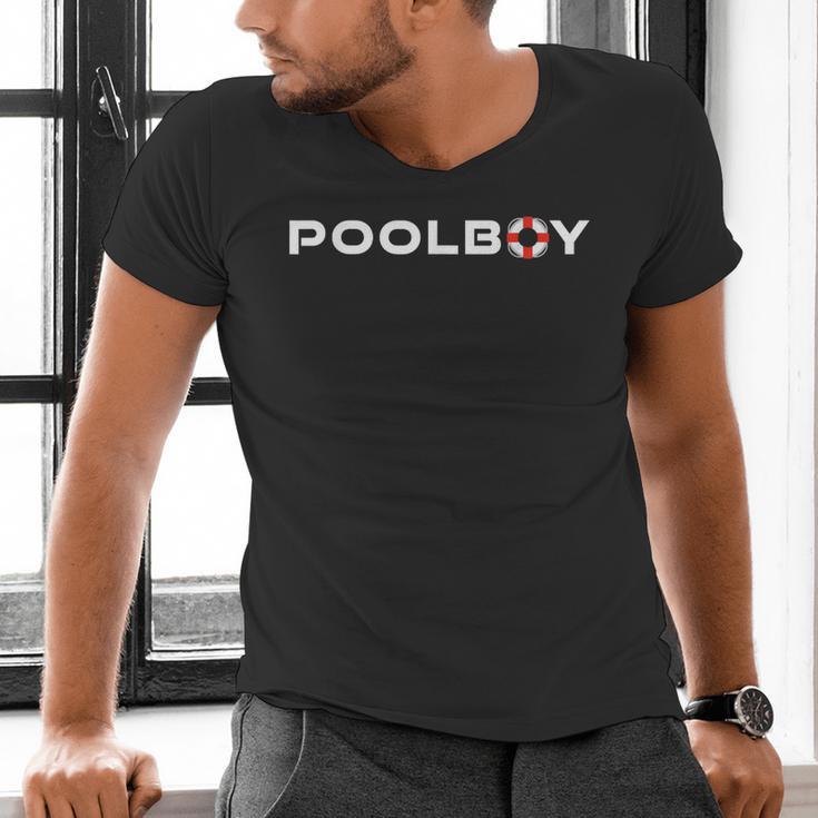 Pool Boy Swimming Pool Lifeguard Men's V-Neck T-Shirt Pool Boy Swimming Pool Lifeguard Men's V-Neck T-Shirt