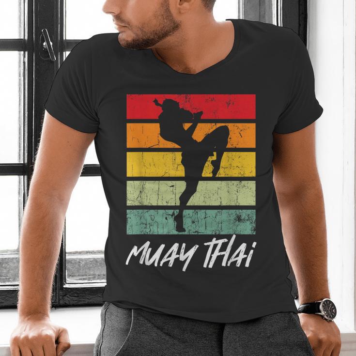 Retro Muay Thai Vintage MMA Martial Arts Thailand Boxing Men's V-Neck T-Shirt Retro Muay Thai Vintage MMA Martial Arts Thailand Boxing Men's V-Neck T-Shirt