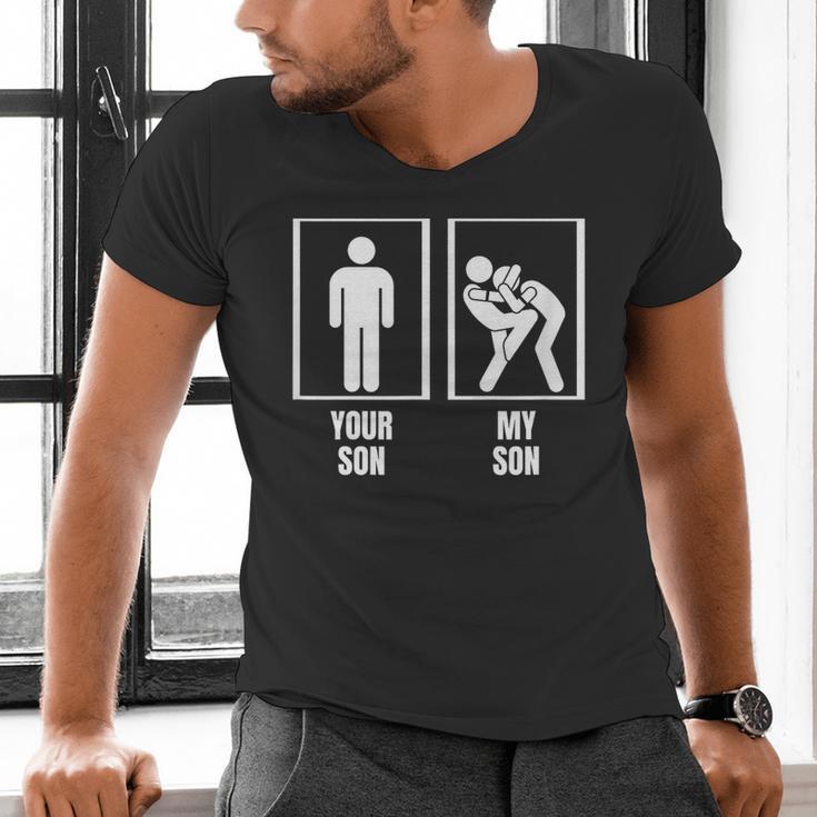 Your Son My Son Dad Father Mom Mother Muay Thai Men's V-Neck T-Shirt Your Son My Son Dad Father Mom Mother Muay Thai Men's V-Neck T-Shirt