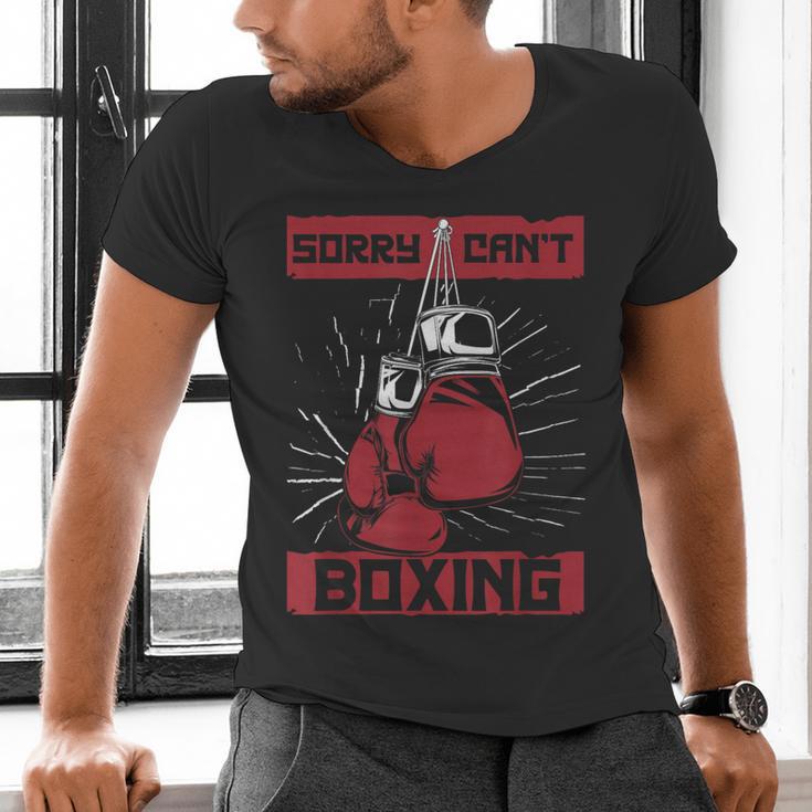 Sorry Can't Boxing Professional Boxer Muay Thai Boxing Men's V-Neck T-Shirt