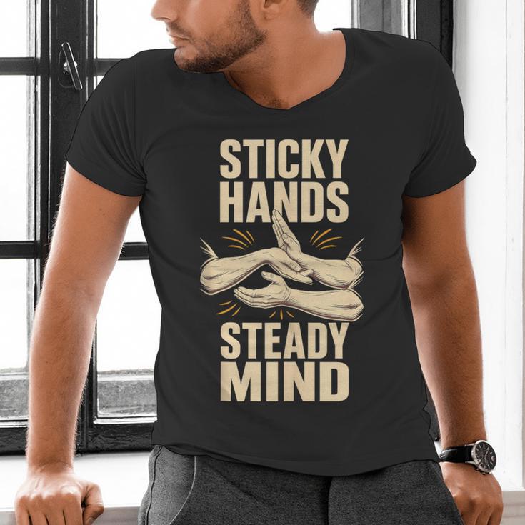 Sticky Hands Steady Mind Muay Thai Boxing Sleeveless Men's V-Neck T-Shirt Sticky Hands Steady Mind Muay Thai Boxing Sleeveless Men's V-Neck T-Shirt