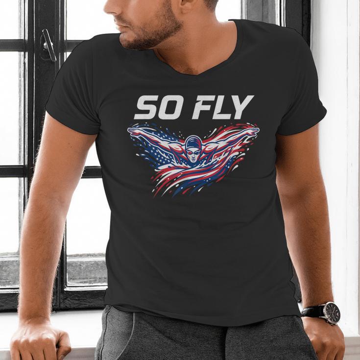 Swim Art For Men Women Kids Swimmer Swim Team Swimming Men's V-Neck T-Shirt