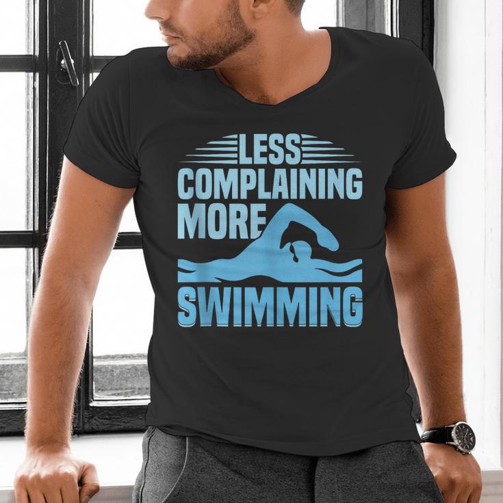 Swim Coach Swim Training Swimming Sport Men's V-Neck T-Shirt Swim Coach Swim Training Swimming Sport Men's V-Neck T-Shirt