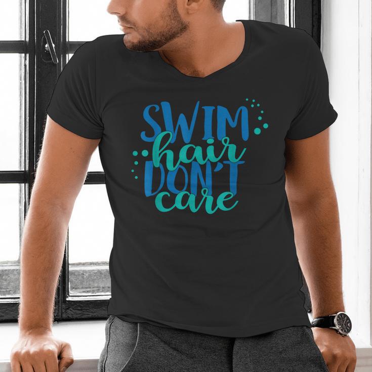 Swim Hair Dont Care Swimming AttitudeShirt Men's V-Neck T-Shirt Swim Hair Dont Care Swimming AttitudeShirt Men's V-Neck T-Shirt